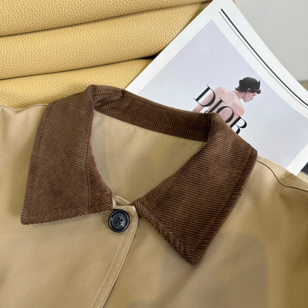 Miu Miu Collar Patchwork Trench Coat – 25SS