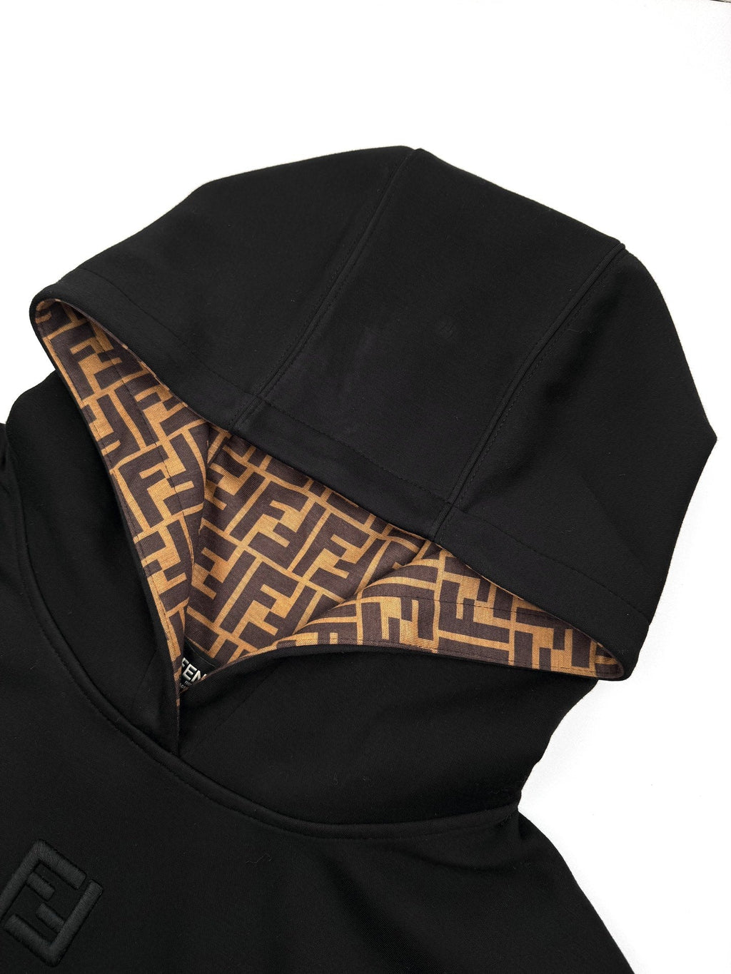 Fendi FF Embroidered Hooded Sweatshirt
