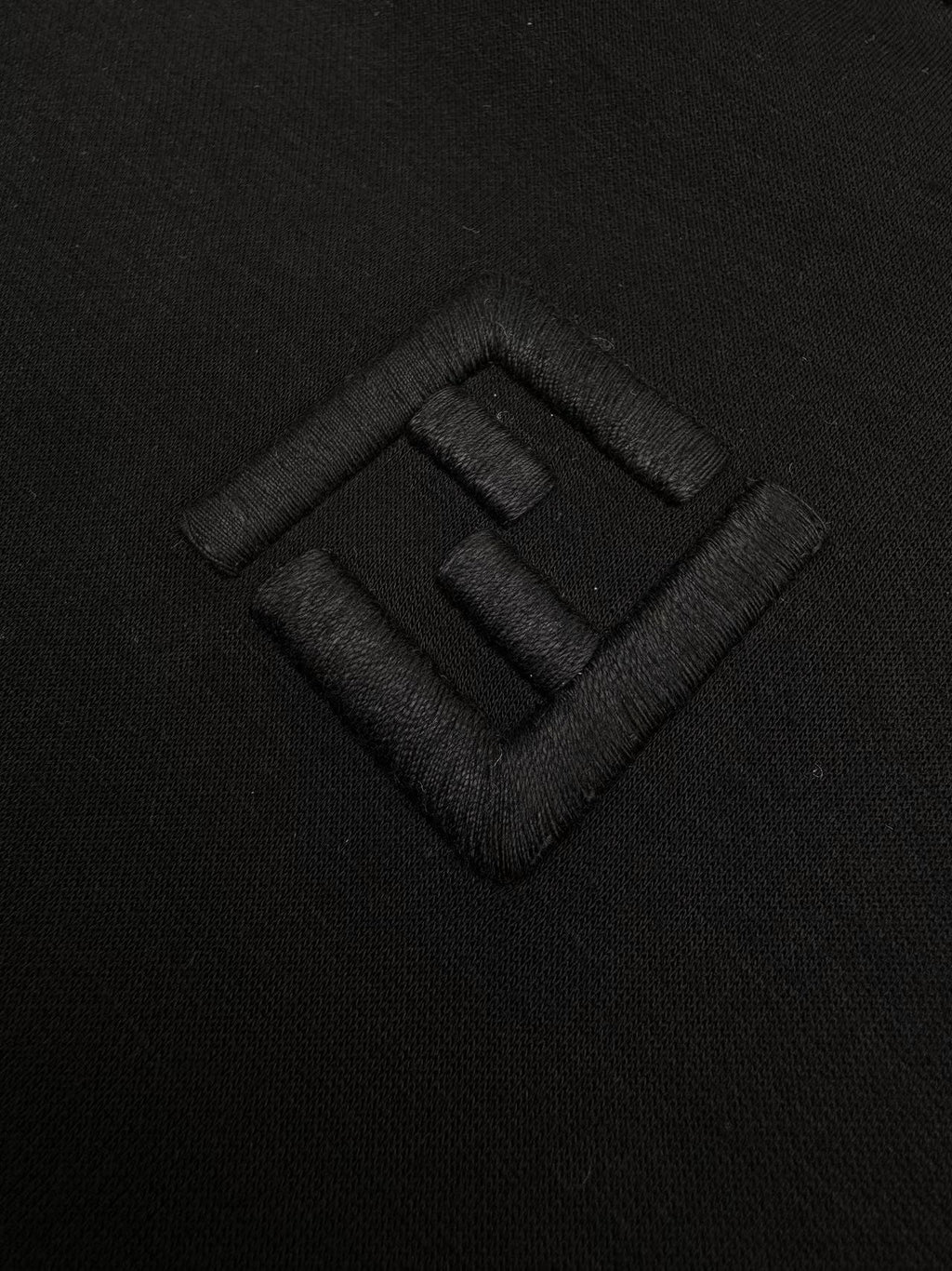 Fendi FF Embroidered Hooded Sweatshirt