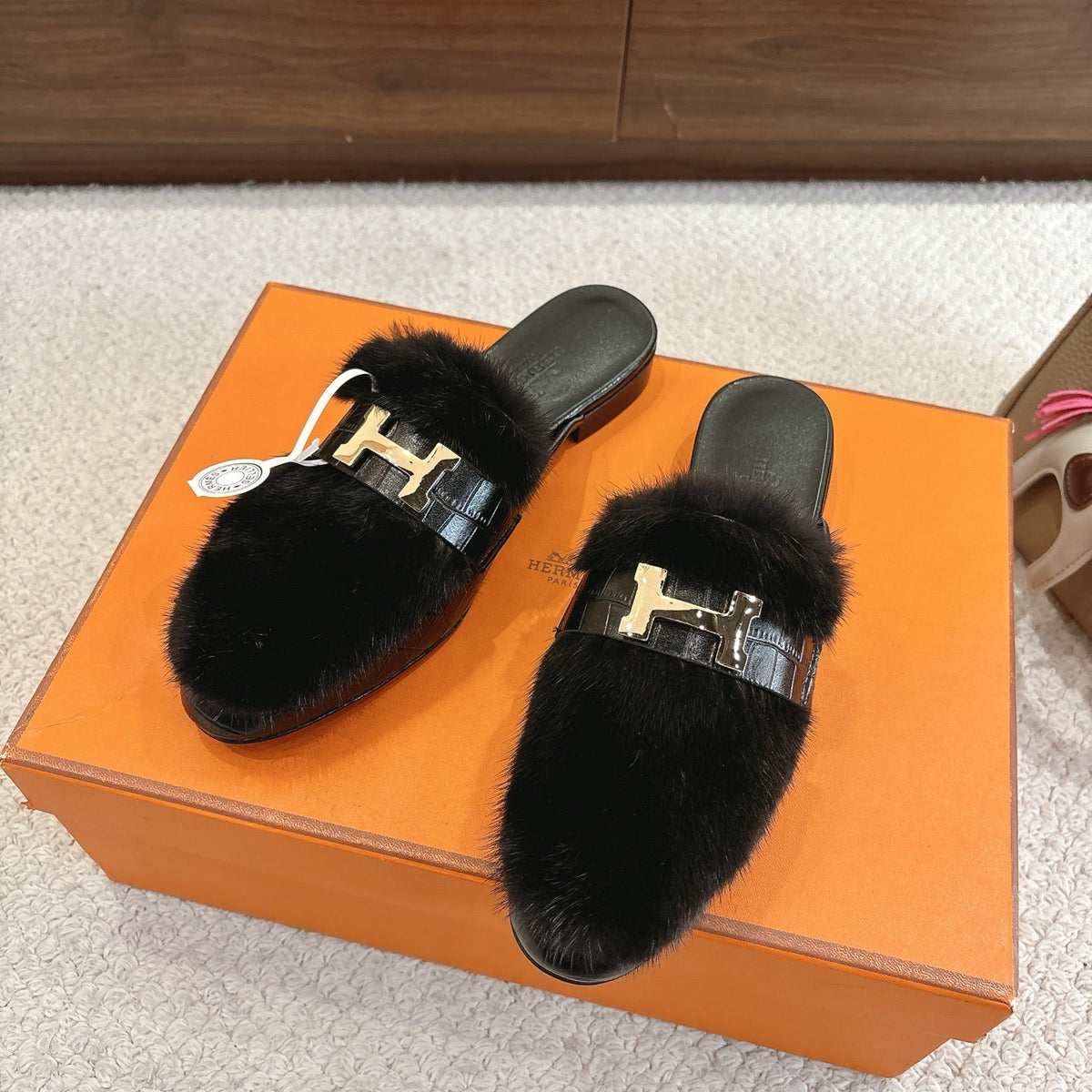 Hermès Mink Suede Loafers & Mules – Autumn/Winter Collection