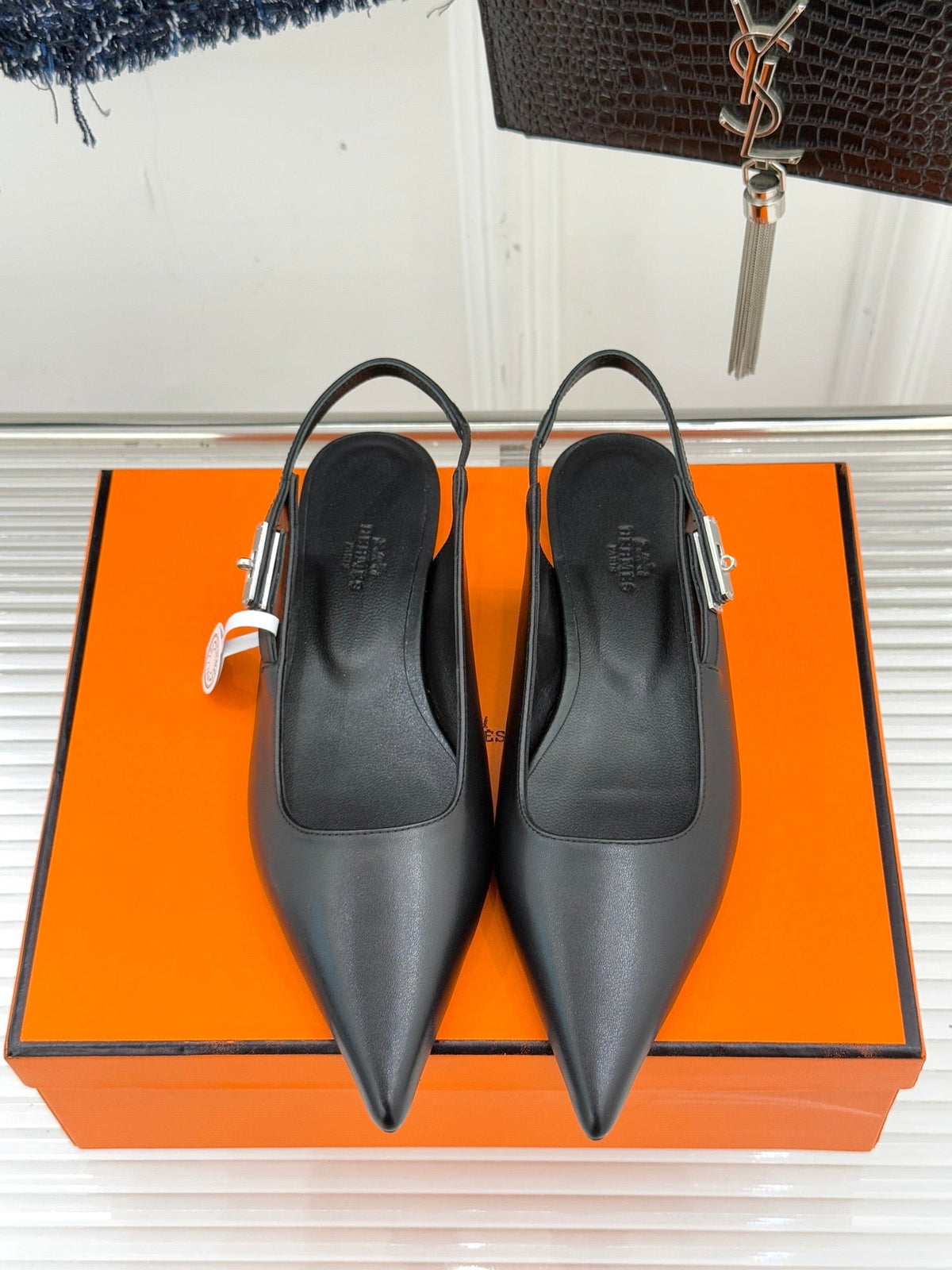 Hermès Kelly Buckle Pointed Toe Flat Sandals
