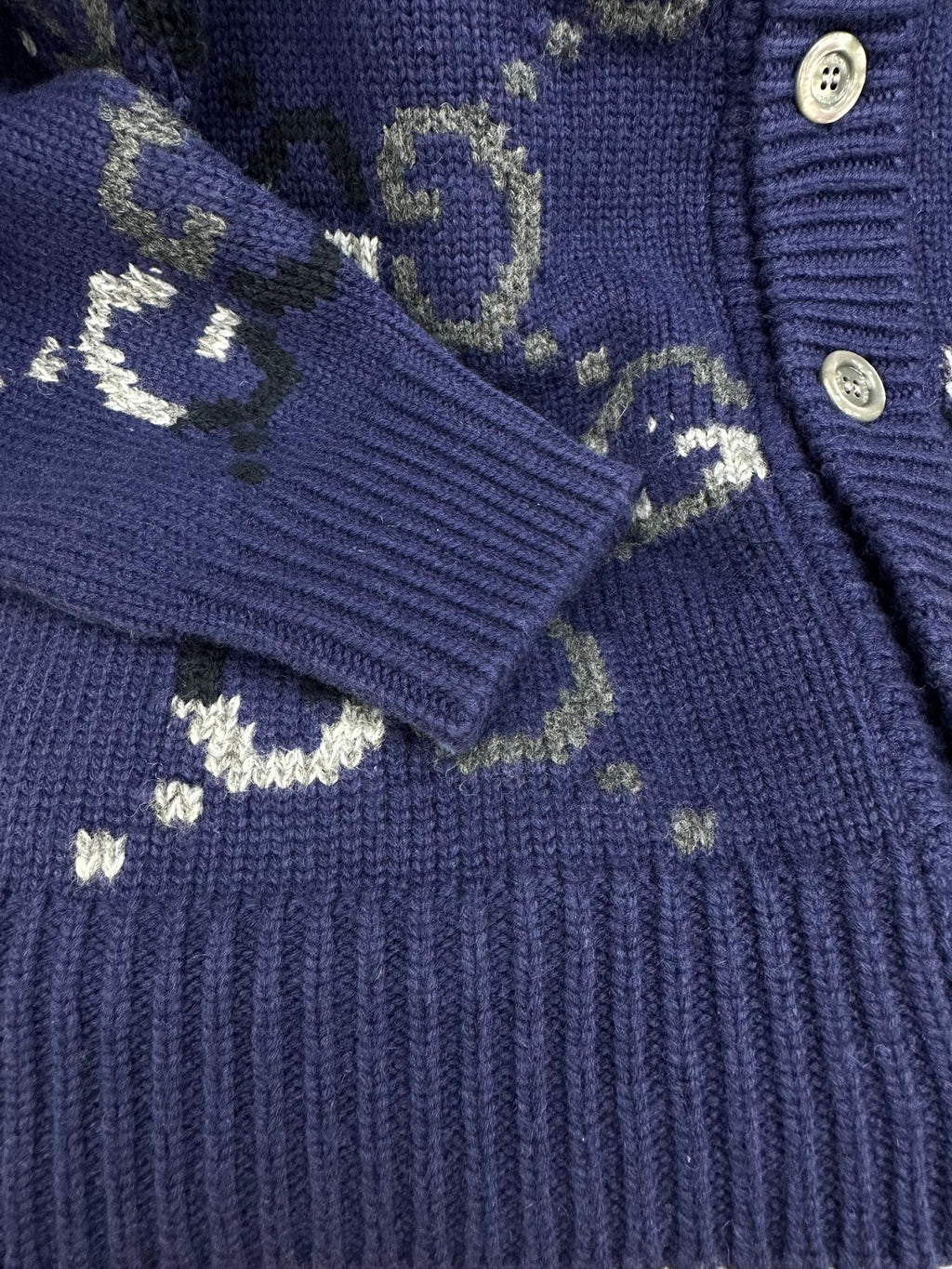 Gucci Double G Monogram Knit Cardigan