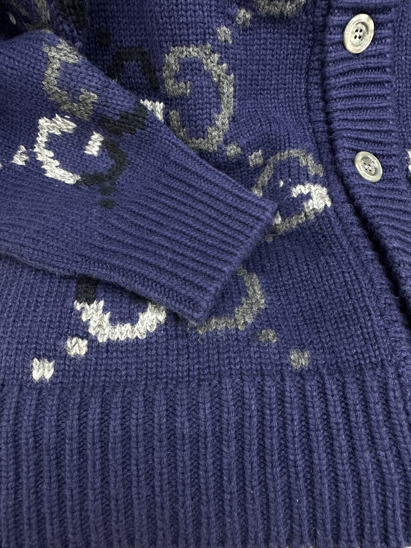 Gucci Double G Monogram Knit Cardigan