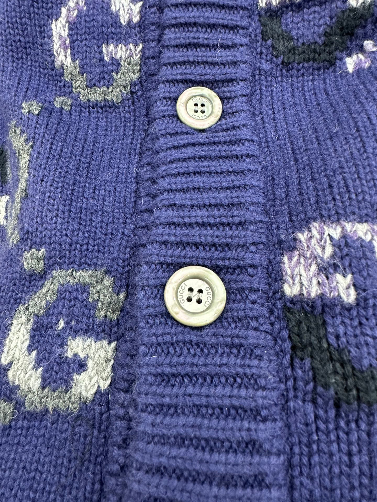 Gucci Double G Monogram Knit Cardigan