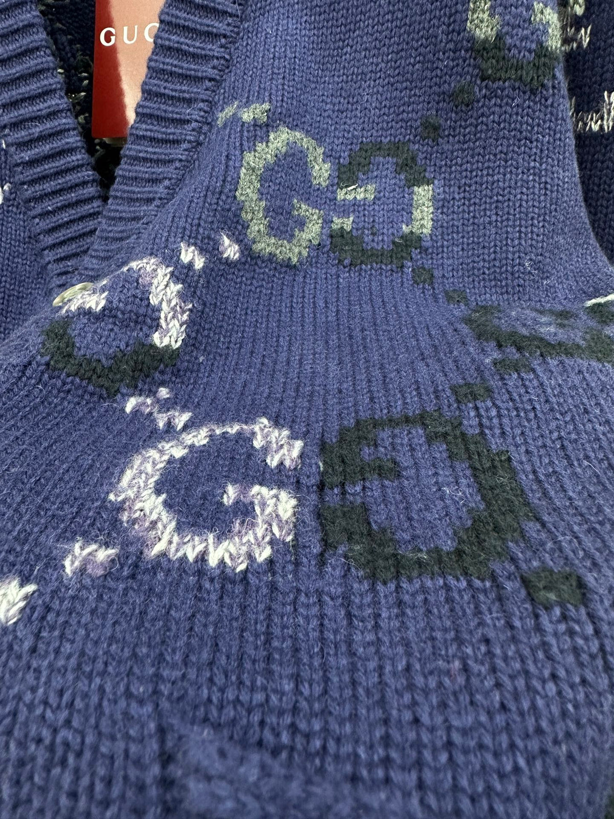 Gucci Double G Monogram Knit Cardigan