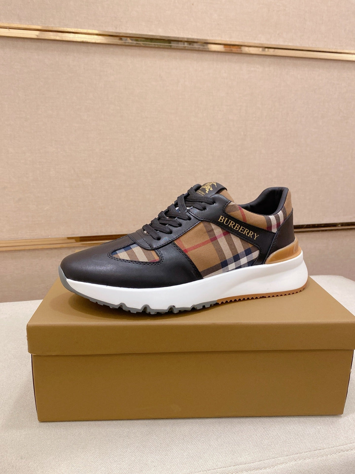Burberry Italian Calfskin Leather Loafers