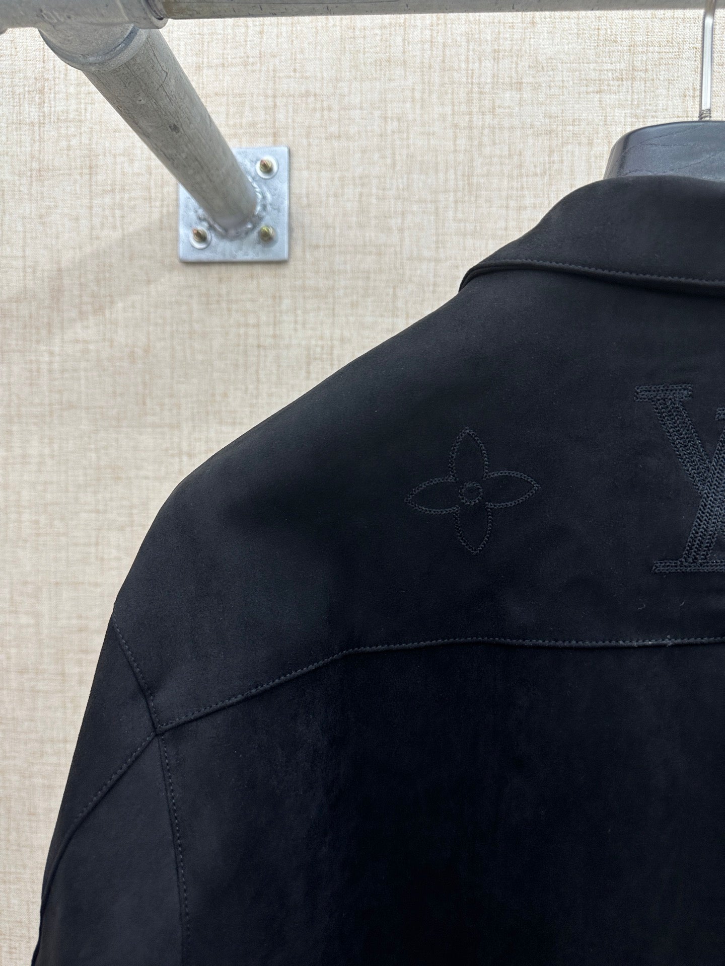 Louis Vuitton Black Monogram Collared Jacket