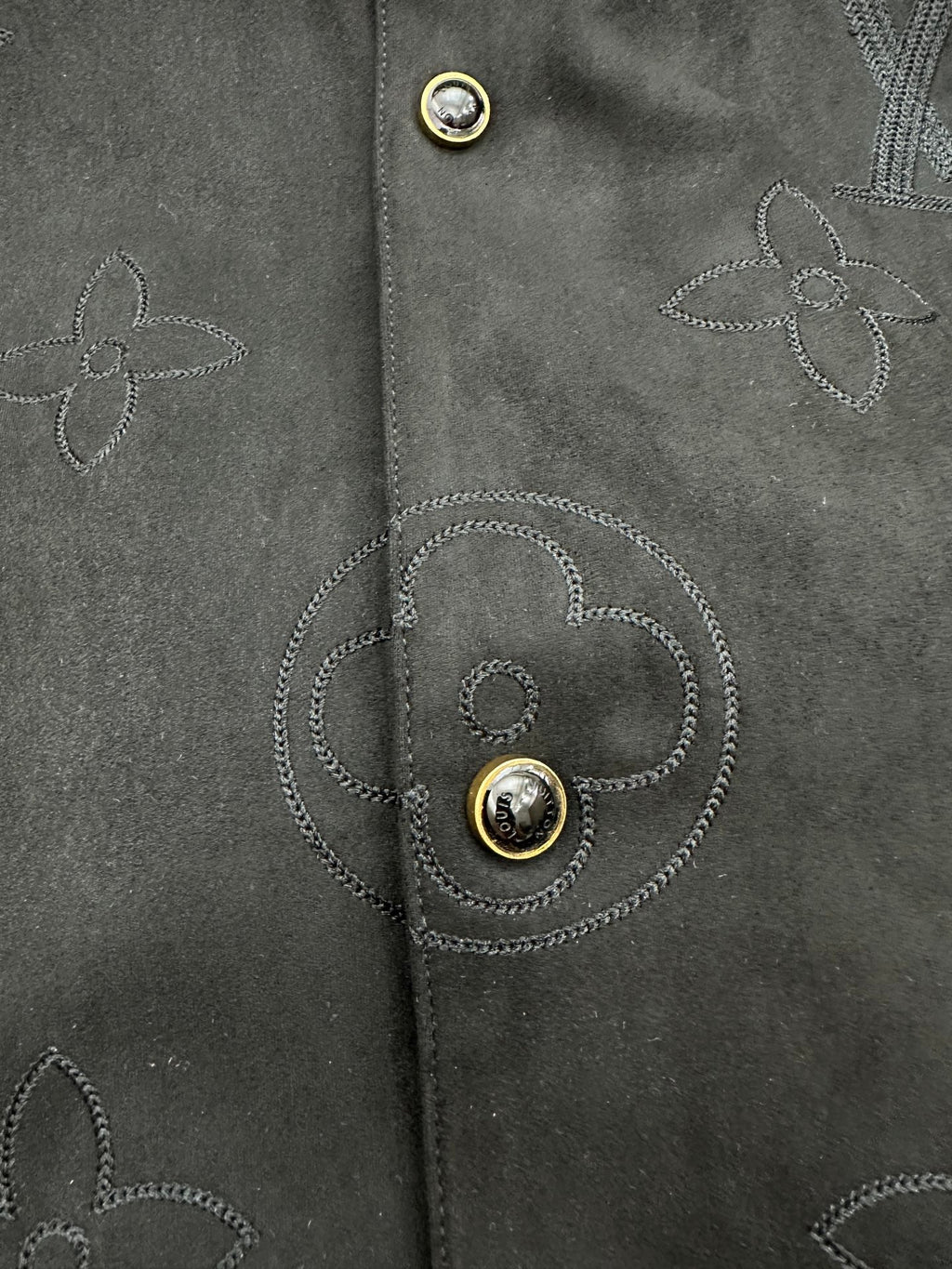 Louis Vuitton Black Monogram Collared Jacket