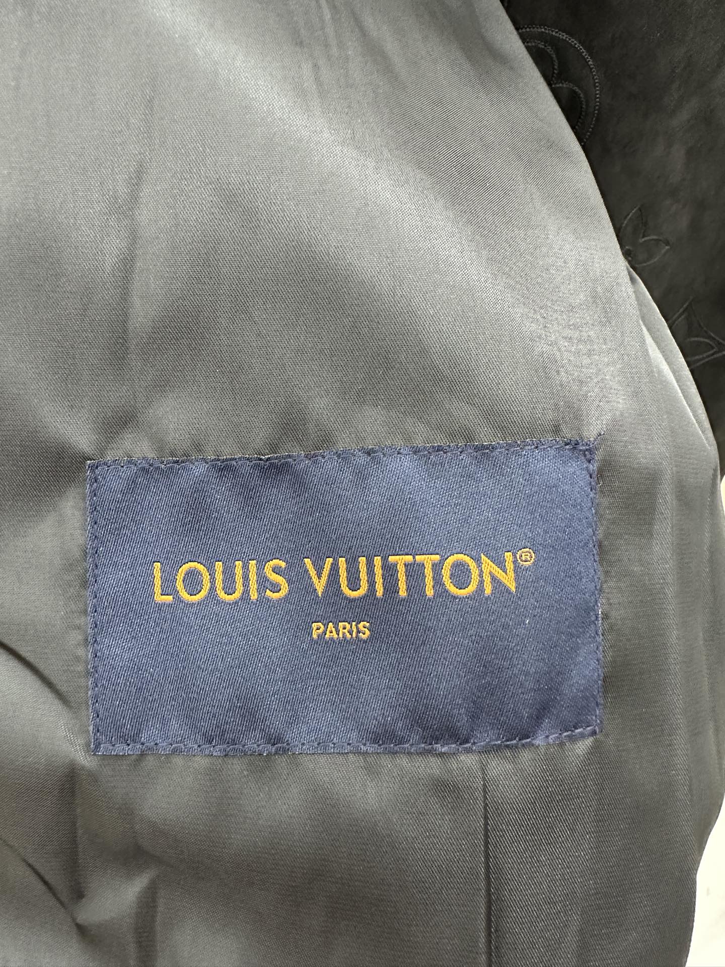 Louis Vuitton Black Monogram Collared Jacket