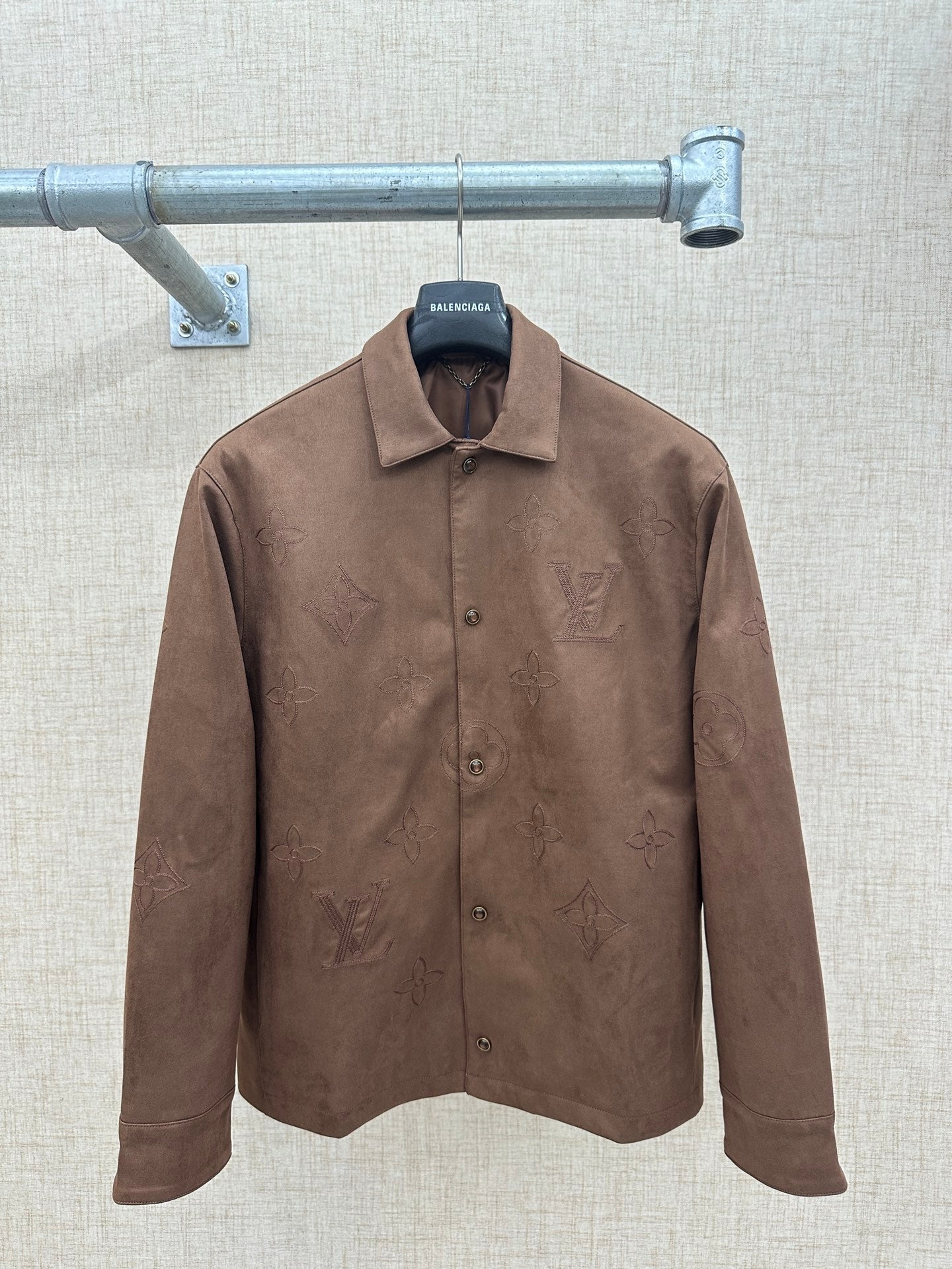 Louis Vuitton Black Monogram Collared Jacket