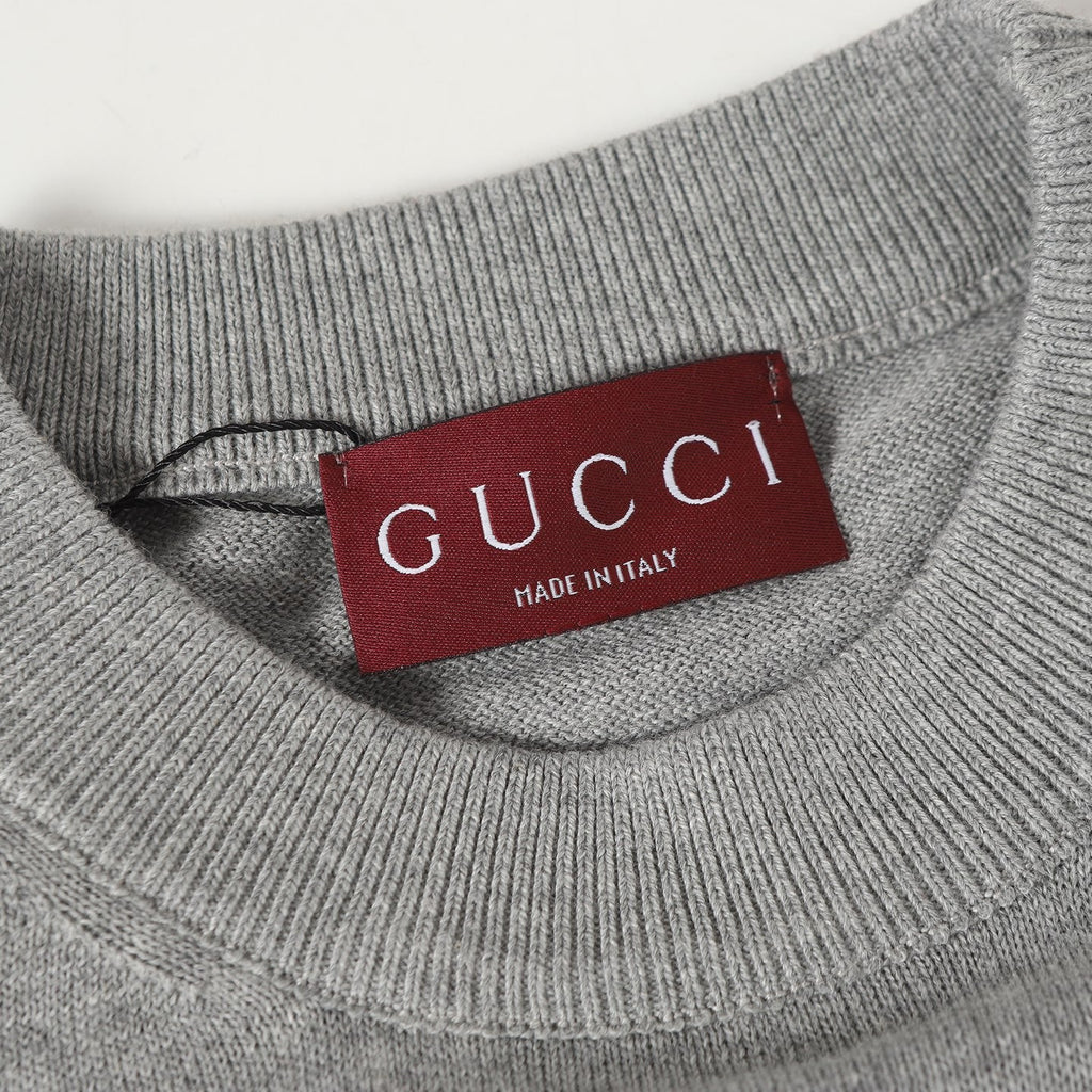 Gucci Colorful Double G Intarsia Knit Sweater