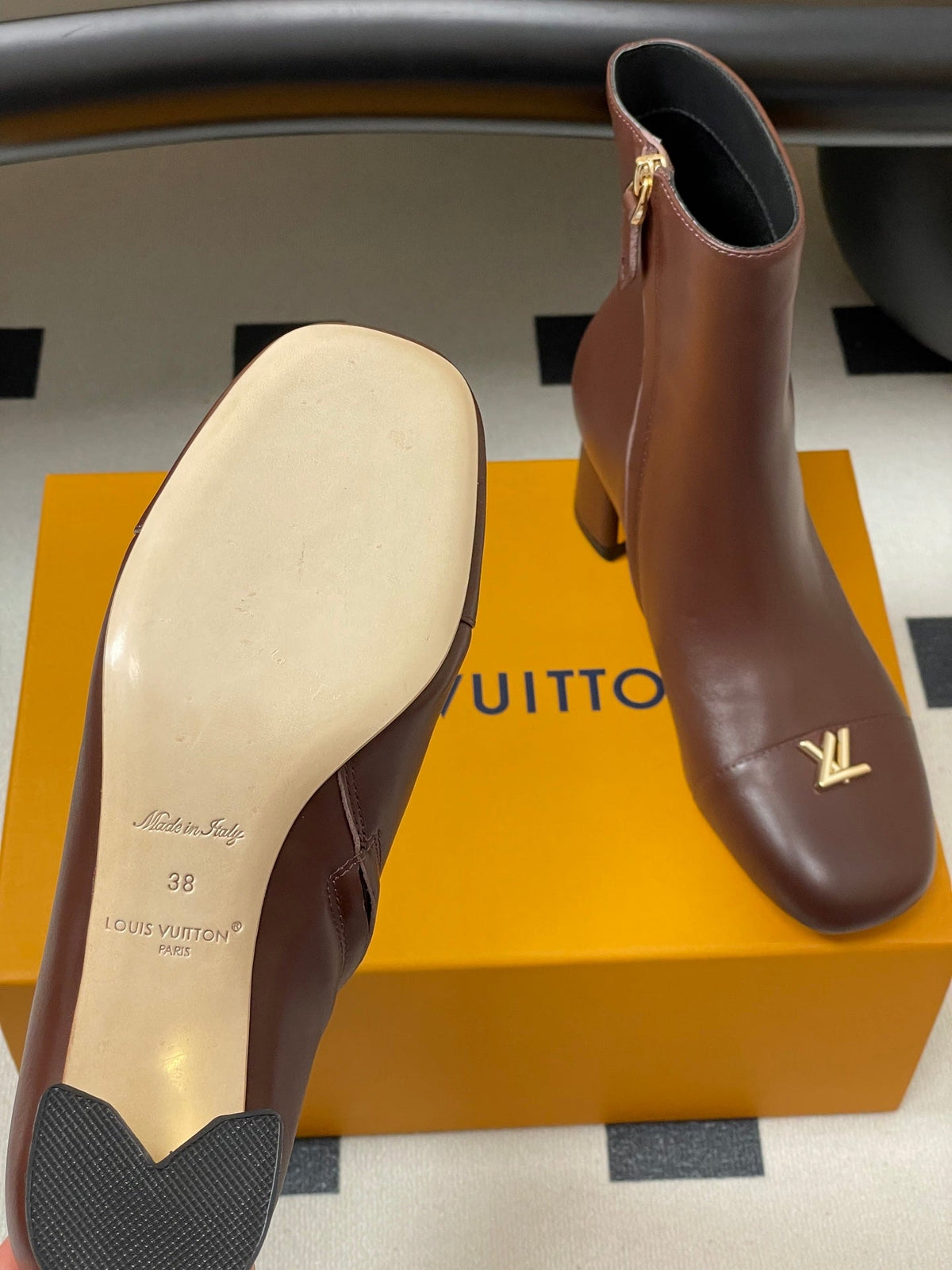 Louis Vuitton LV Swing Metal Heel Ankle Boots – 25SS Autumn/Winter Collection