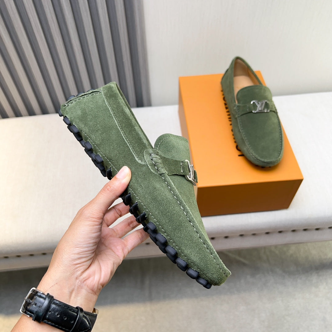Louis Vuitton Pebbled Leather Driving Shoes