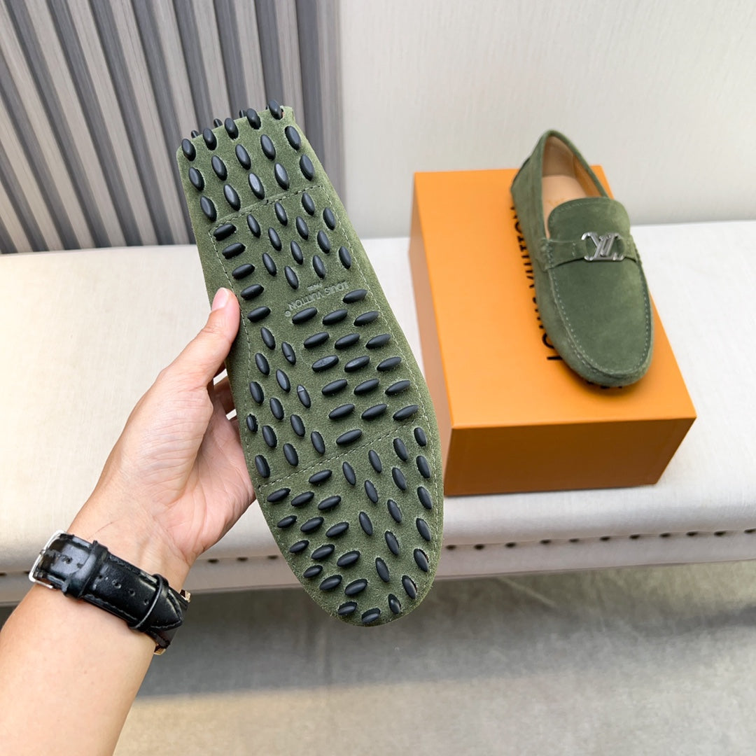 Louis Vuitton Pebbled Leather Driving Shoes