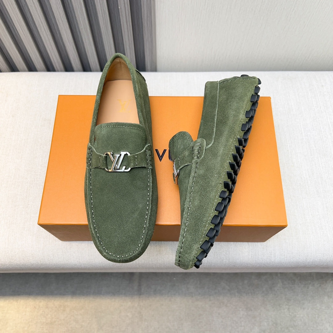 Louis Vuitton Pebbled Leather Driving Shoes