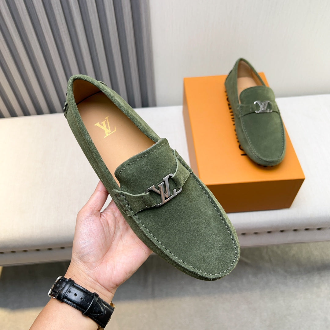 Louis Vuitton Pebbled Leather Driving Shoes