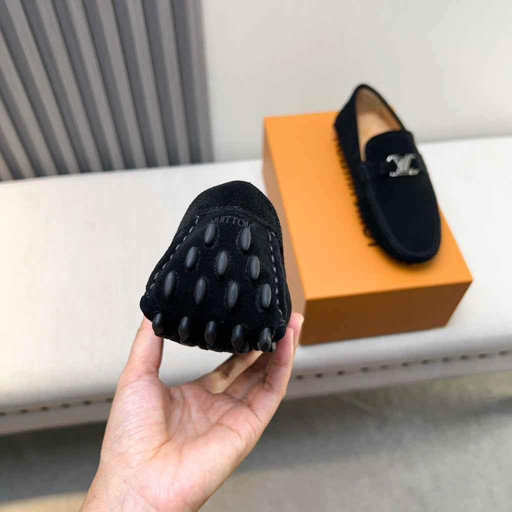 Louis Vuitton Pebbled Leather Driving Shoes