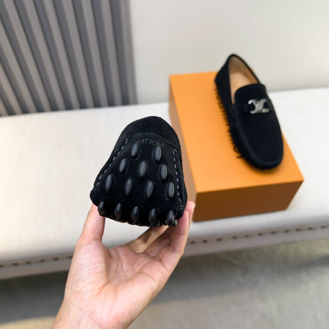 Louis Vuitton Pebbled Leather Driving Shoes