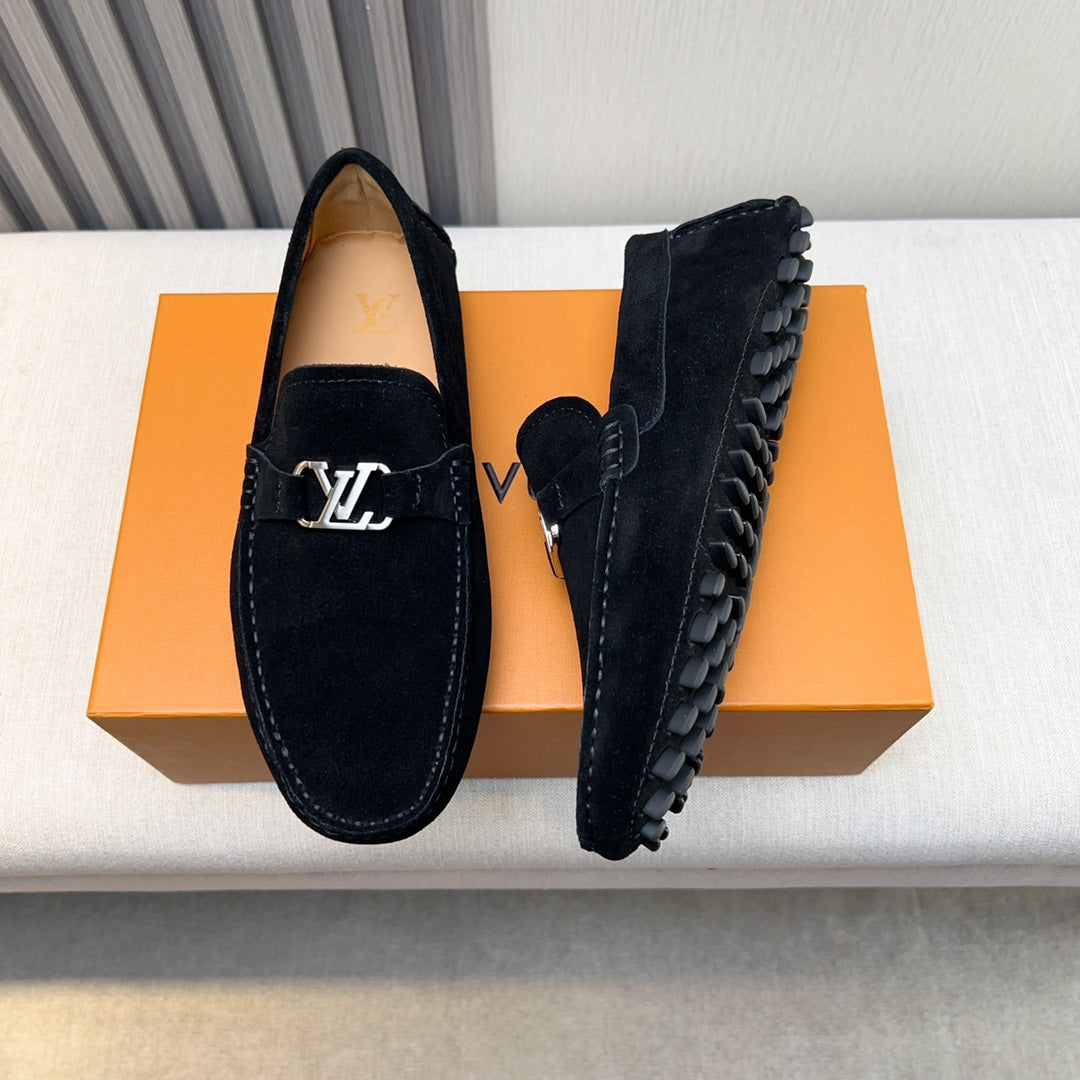 Louis Vuitton Pebbled Leather Driving Shoes