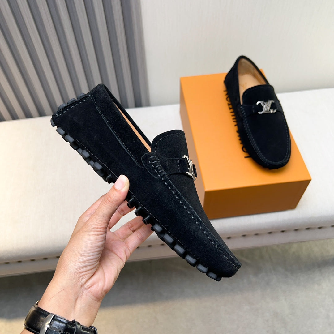 Louis Vuitton Pebbled Leather Driving Shoes