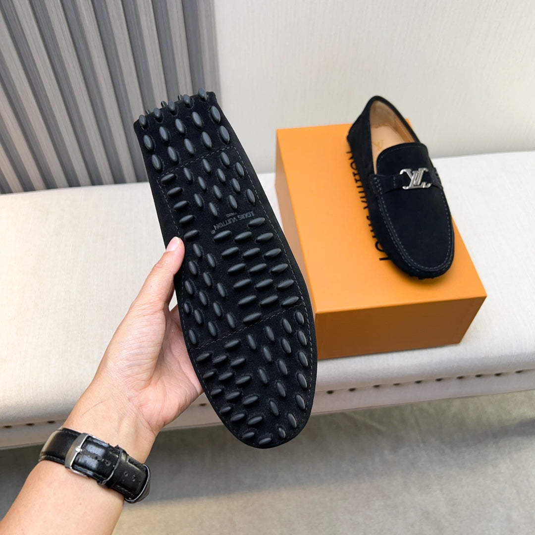 Louis Vuitton Pebbled Leather Driving Shoes