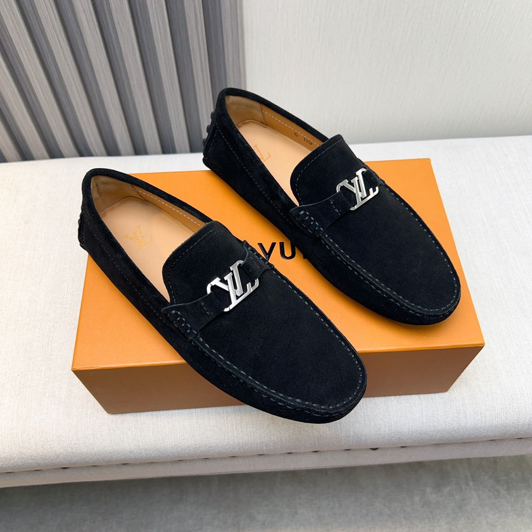Louis Vuitton Pebbled Leather Driving Shoes