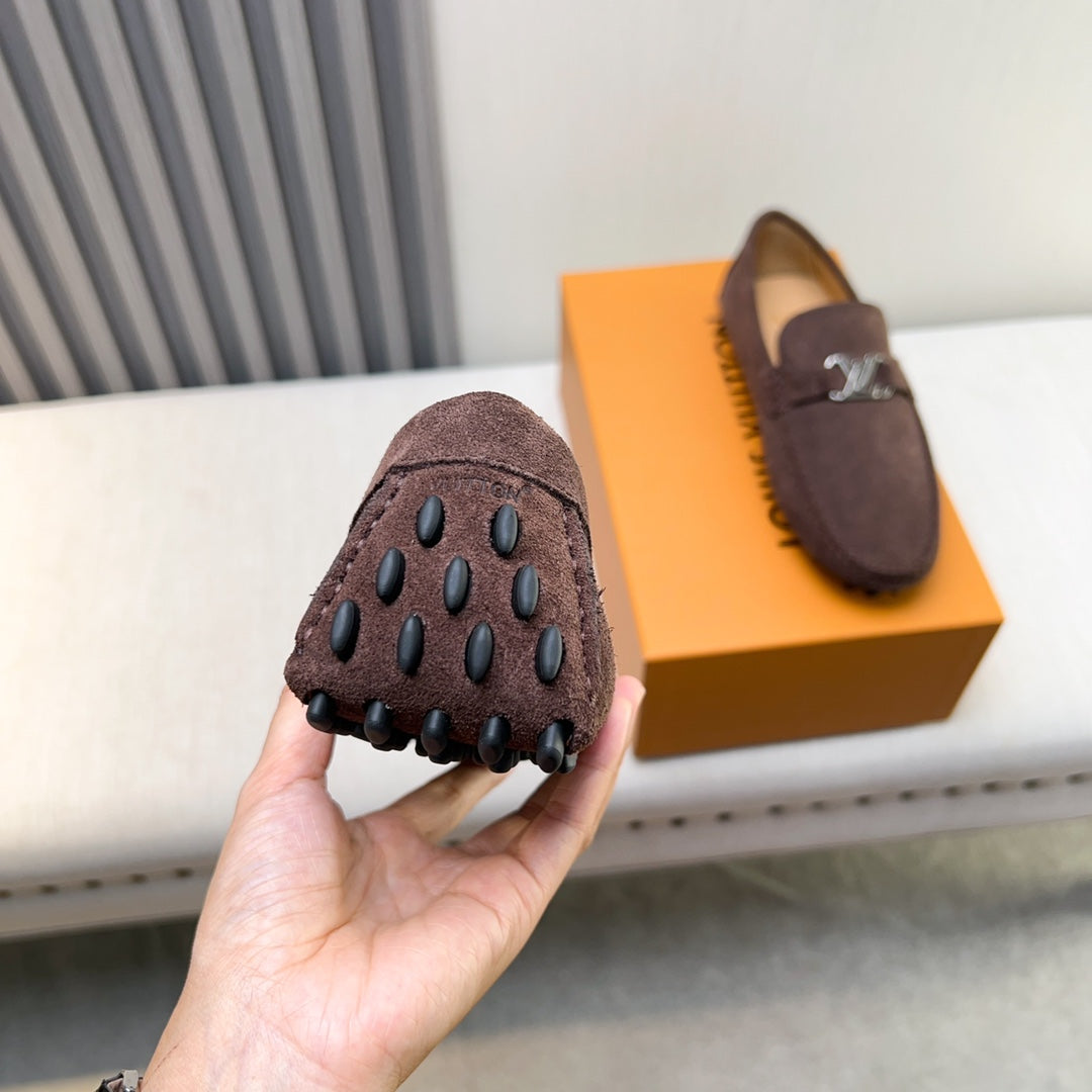Louis Vuitton Pebbled Leather Driving Shoes