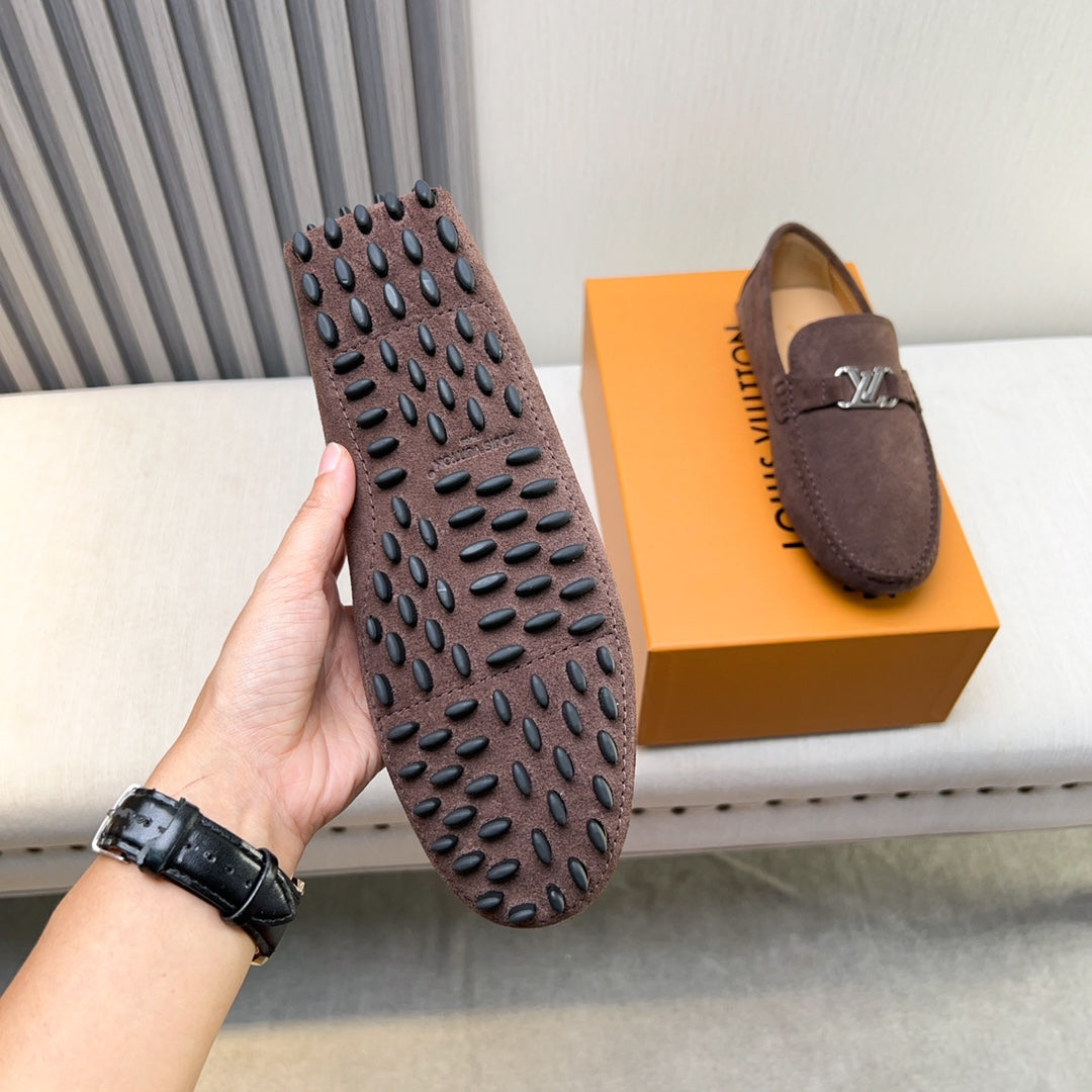 Louis Vuitton Pebbled Leather Driving Shoes