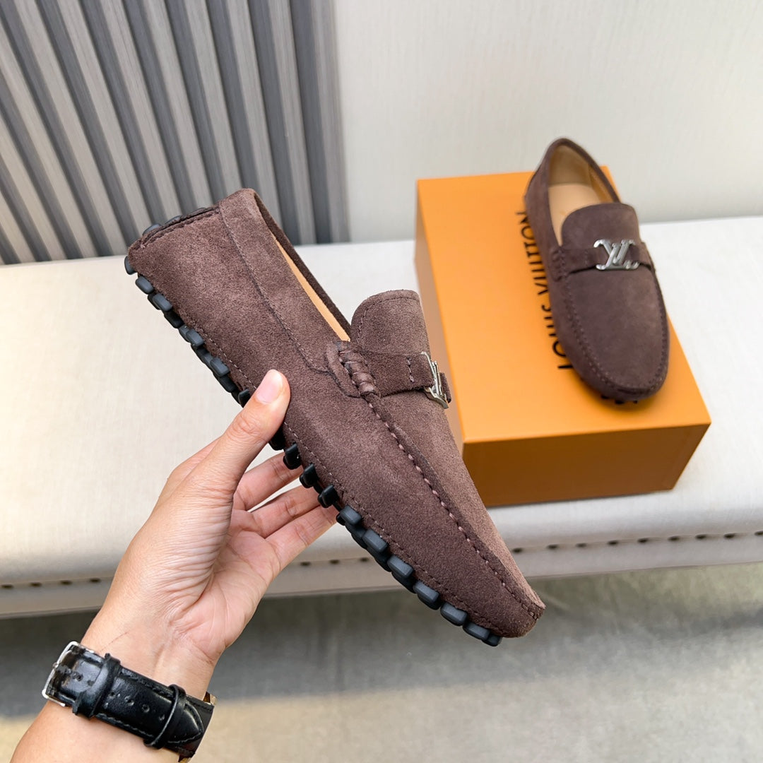 Louis Vuitton Pebbled Leather Driving Shoes