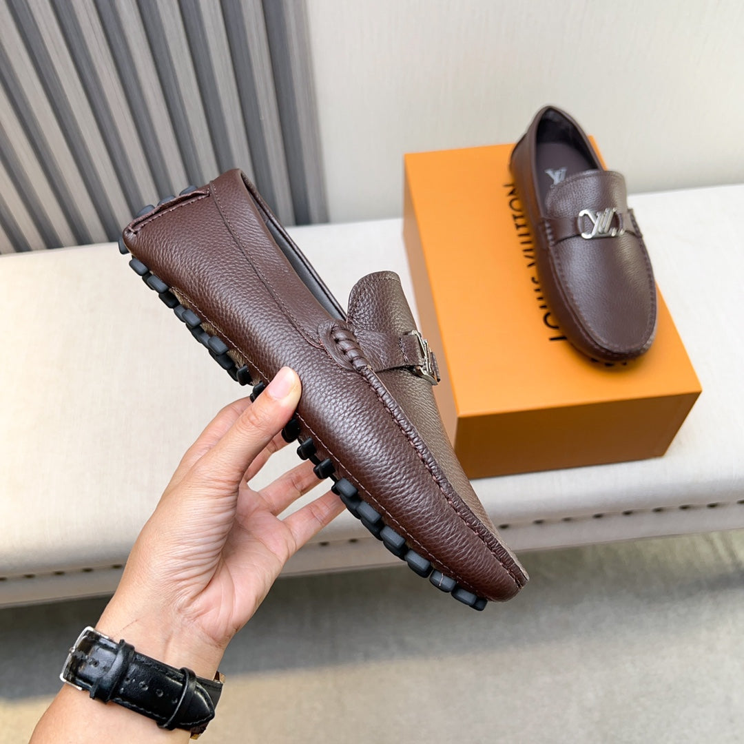 Louis Vuitton Pebbled Leather Driving Shoes