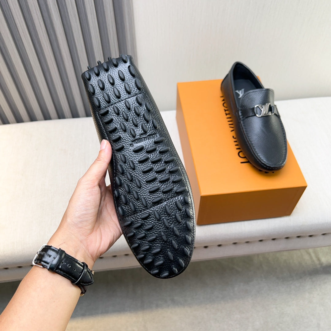 Louis Vuitton Pebbled Leather Driving Shoes