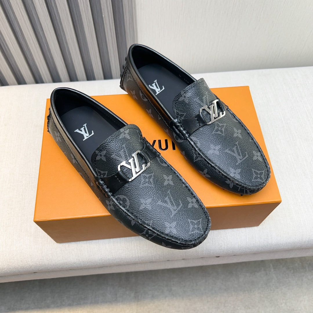 Louis Vuitton Pebbled Leather Driving Shoes