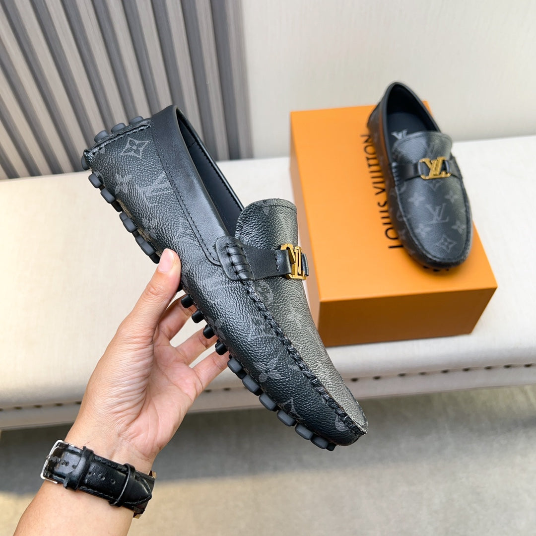 Louis Vuitton Pebbled Leather Driving Shoes