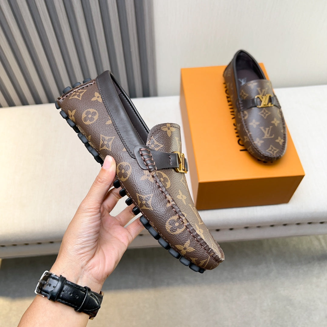 Louis Vuitton Pebbled Leather Driving Shoes