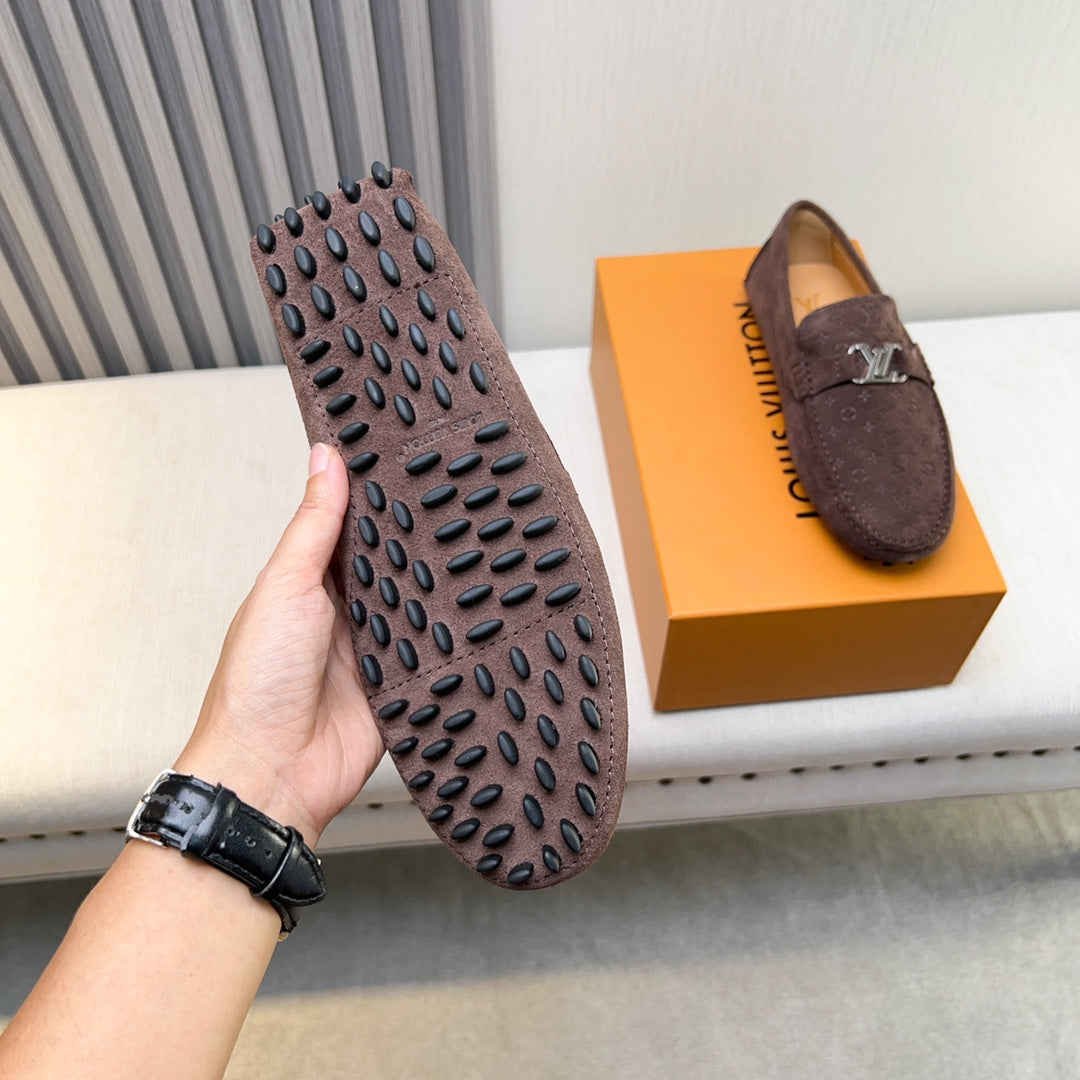 Louis Vuitton Pebbled Leather Driving Shoes
