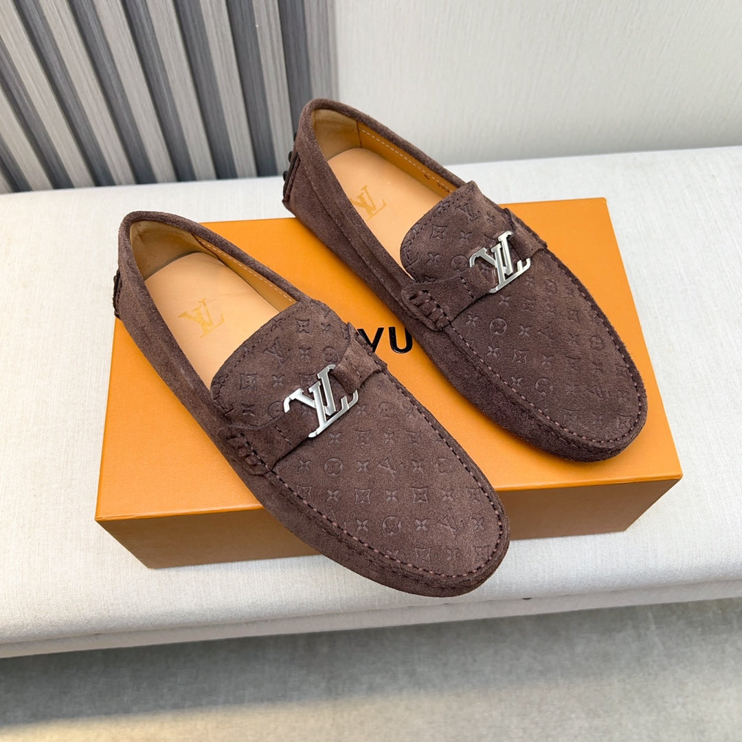 Louis Vuitton Pebbled Leather Driving Shoes
