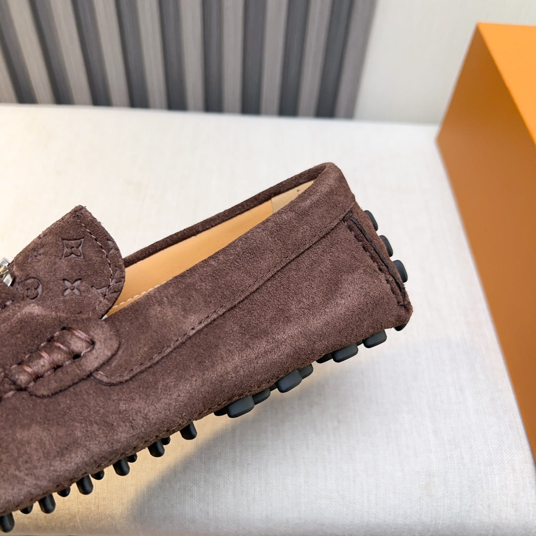 Louis Vuitton Pebbled Leather Driving Shoes
