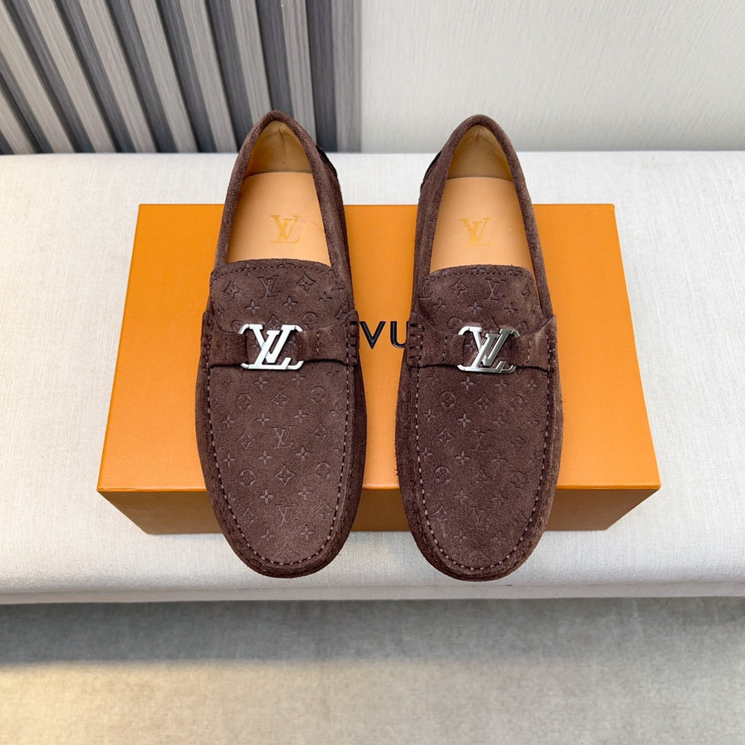 Louis Vuitton Pebbled Leather Driving Shoes