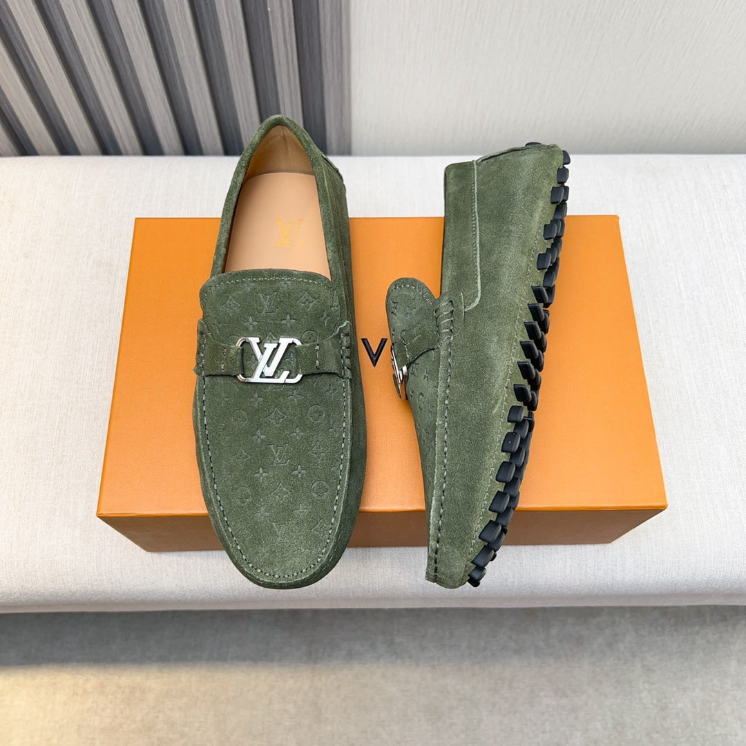 Louis Vuitton Pebbled Leather Driving Shoes