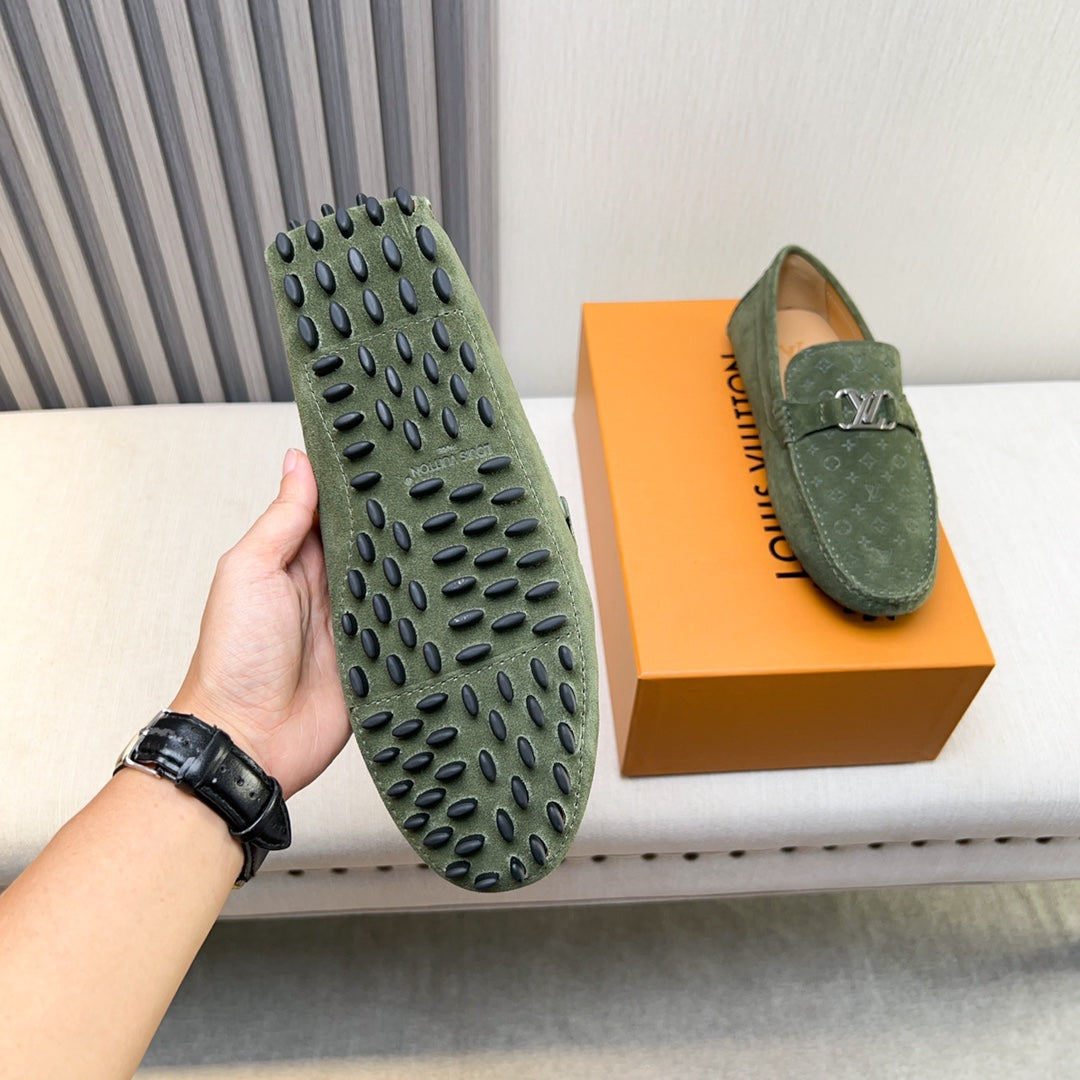 Louis Vuitton Pebbled Leather Driving Shoes