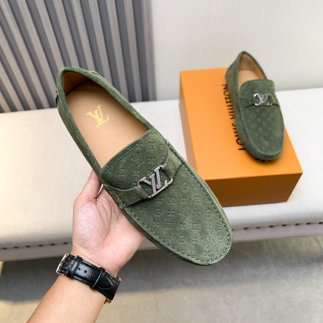 Louis Vuitton Pebbled Leather Driving Shoes