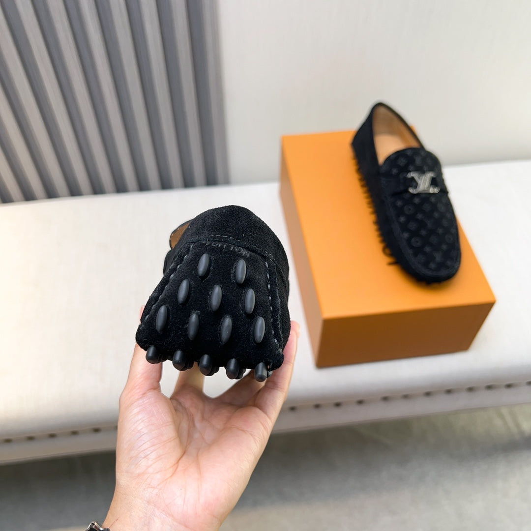 Louis Vuitton Pebbled Leather Driving Shoes