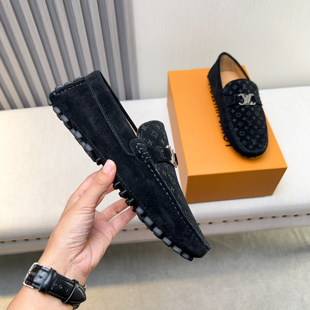 Louis Vuitton Pebbled Leather Driving Shoes