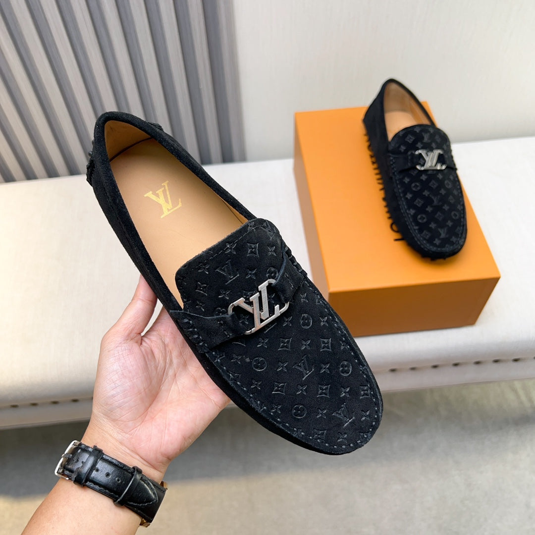 Louis Vuitton Pebbled Leather Driving Shoes