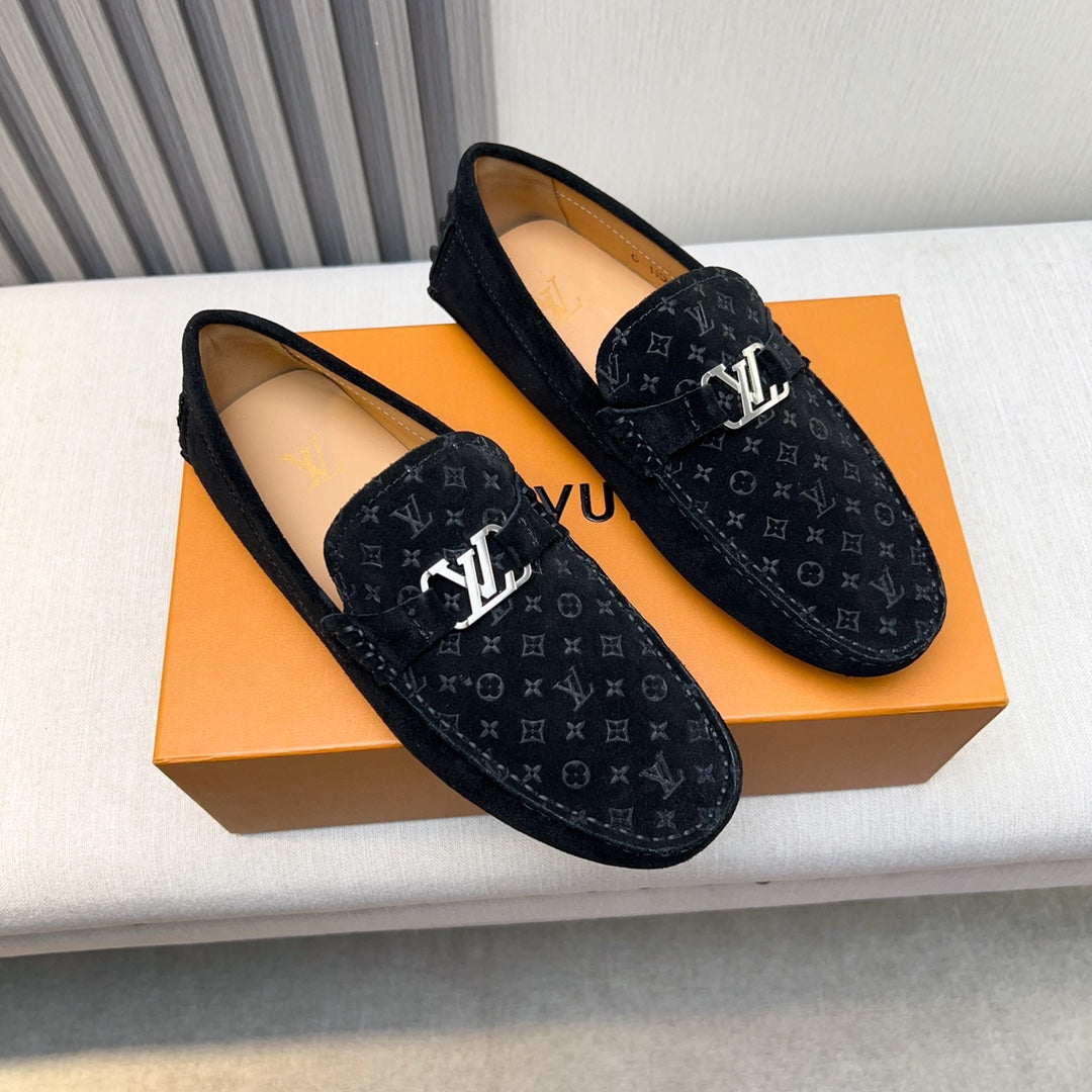 Louis Vuitton Pebbled Leather Driving Shoes