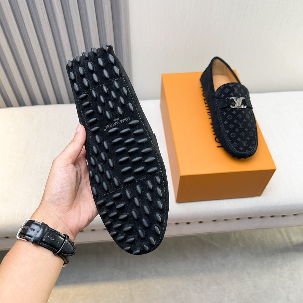 Louis Vuitton Pebbled Leather Driving Shoes
