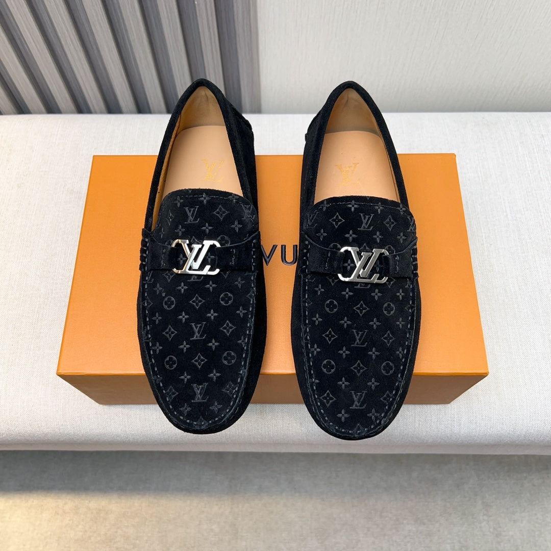 Louis Vuitton Pebbled Leather Driving Shoes