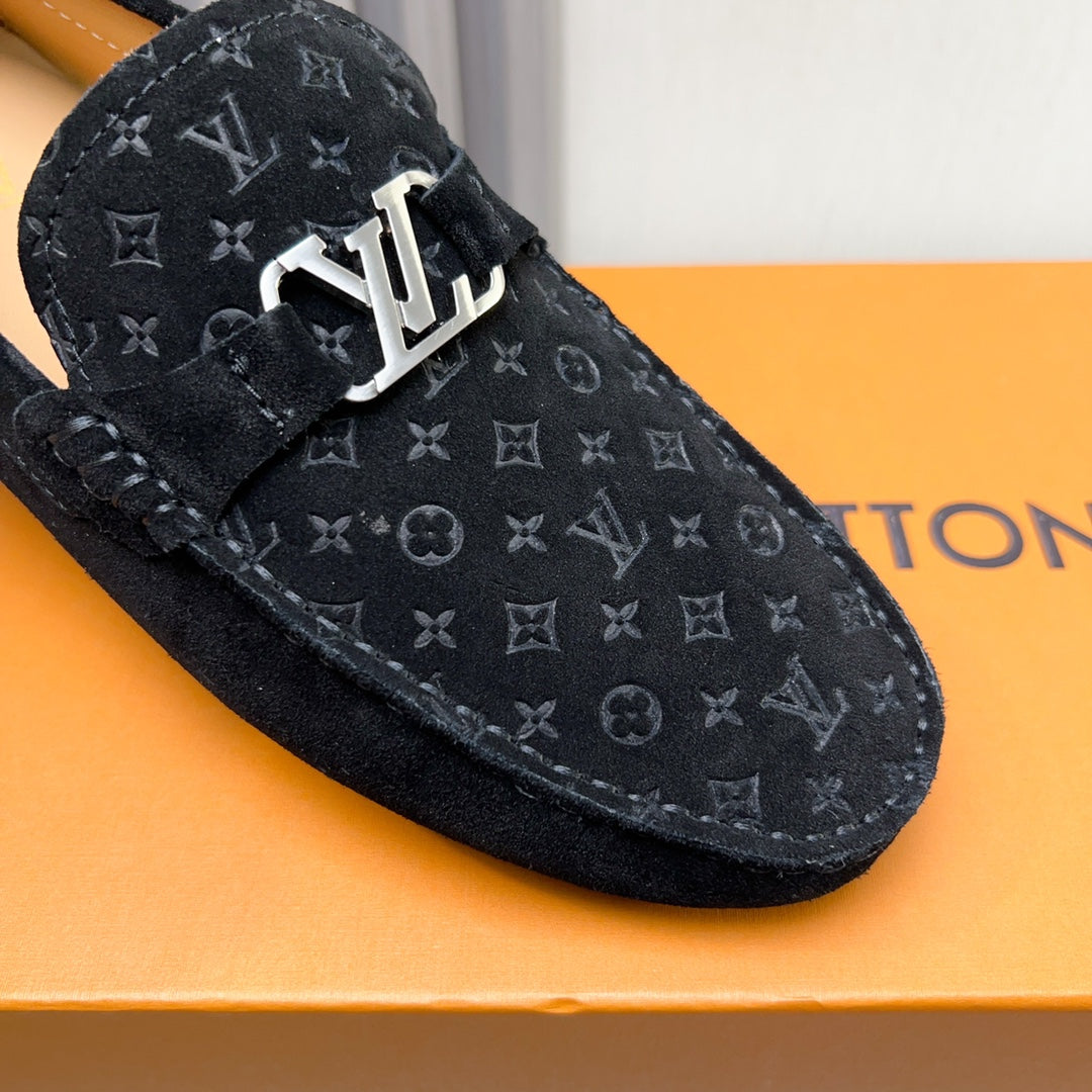Louis Vuitton Pebbled Leather Driving Shoes