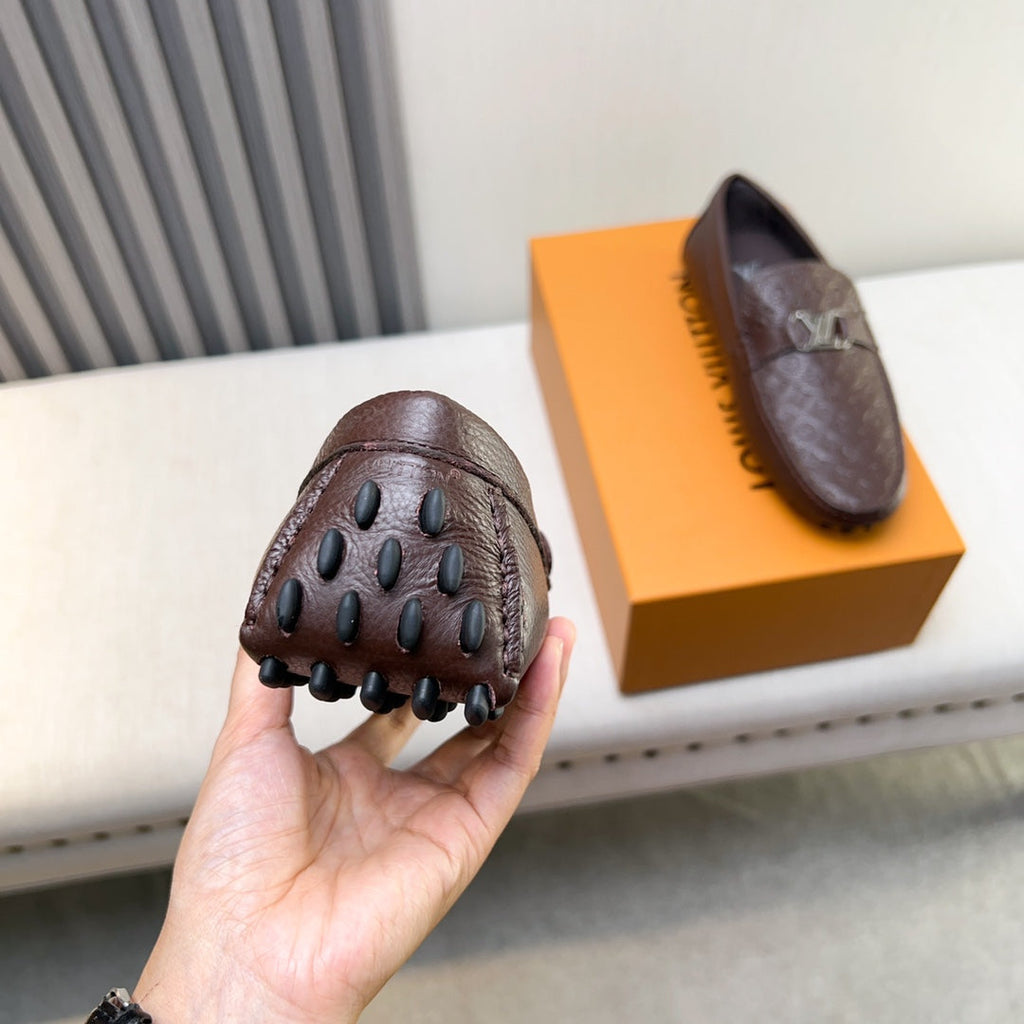 Louis Vuitton Pebbled Leather Driving Shoes