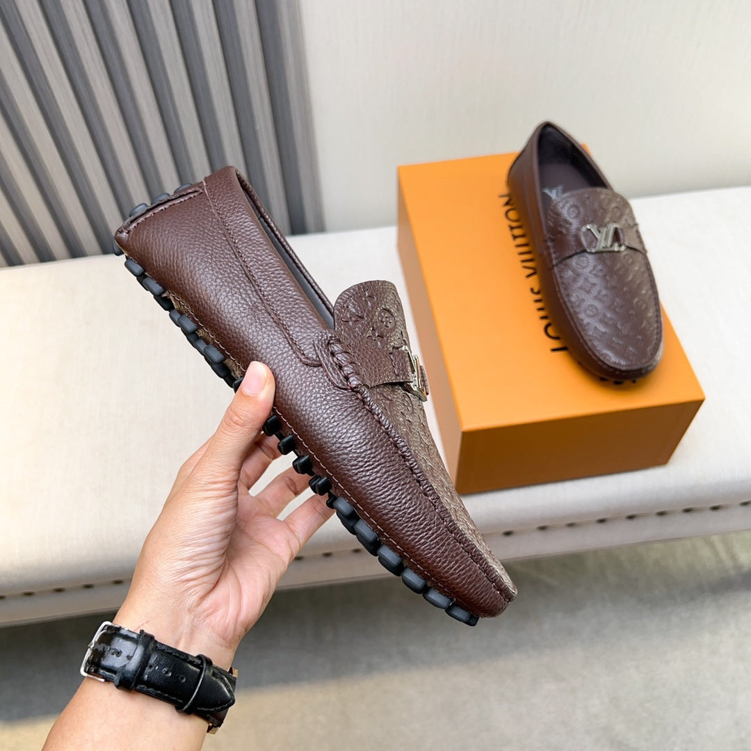 Louis Vuitton Pebbled Leather Driving Shoes